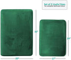 Clara Clark 2 Piece Bathroom Rugs Bath Mat Set, Velvet Memory Foam Bath Mats - Image 3