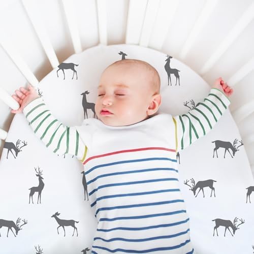 Baby Bassinet Sheets Girl Boy, 3 Pack Fitted Bassinet Sheet - Image 4