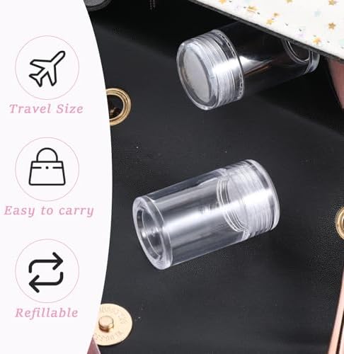 6 Pcs Clear Plastic Loose Powder Bottle Glitter Powder Bottle Baby Powder - Image 3