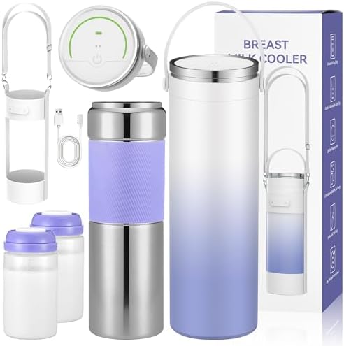 18 oz Portable Breast Milk Cooler, 24H Cooling Breastmilk Chiller by CapyBud
