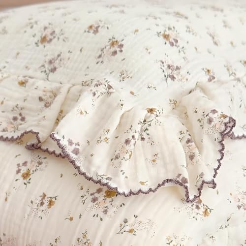 BuLuTu Vintage Floral Muslin Cotton Toddler Pillowcase - Image 4