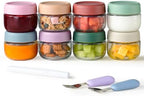 Glass Baby Food Storage Containers, Baby Food Jars, 8 Pack Small Glass by Agotglmi