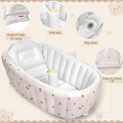 MINK Inflatable Baby Bathtub for Toddlers and Kids - Image 4