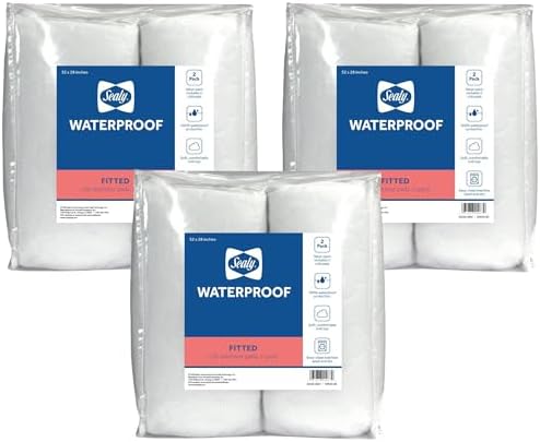 Sealy Baby Crib Mattress Protector, Fitted Waterproof Infant Crib Mattress Pad by SealyBaby