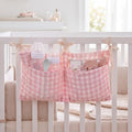 Gingham Crib Hanging Organizer Gingham Diaper Bag Organizer Playpen Organizers by Unknown