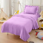 KKJIAF 3 Piece Light Purple Toddler Sheet Set by KKJIAF