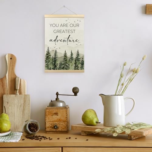 TLESKE Woodland Baby Nursery Decor Poster Hanger Frame, Forest Mountain Hanging - Image 6