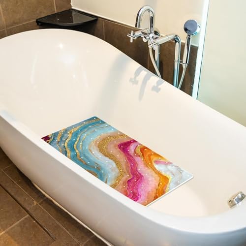 Non Slip Bathtub and Shower Mat 26.8x15.1 inch, Bath Mat - Image 3