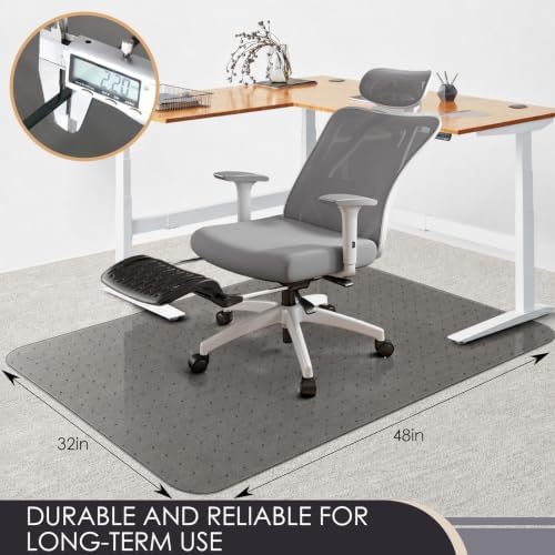 Kuyal Office Chair Mat for Carpet, Heavy Duty Computer Chair Mat - Image 2
