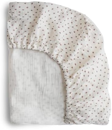mushie Extra Soft Muslin Fitted Crib Sheet | 192 Thread Count | 28"x 52" by mushie