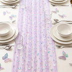 4 Pcs Iridescent Butterfly Table Runner Purple Glitter - Image 2