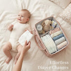 Konssy Baby Diaper Caddy Organizer, Braided Quilted Design - Image 2