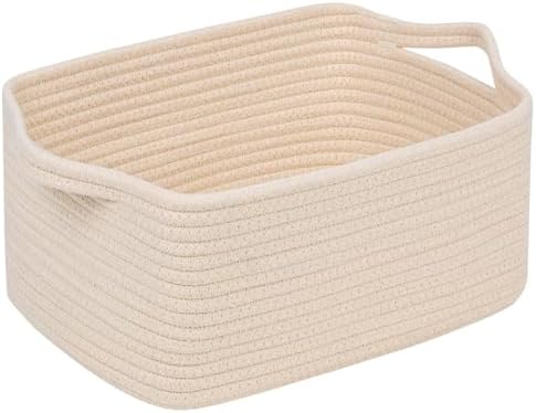 CubesLand Cube Storage Organizer Basket Bin, Cotton Rope Shelves Basket by CubesLand