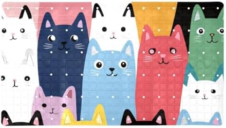 Bath Tub Shower Mat, Washable Bathtub Floor Mats, Suction Cups and Drain Holes by Anna+Cowper