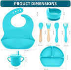 100% Silicone baby feeding set, BPA free Baby dishes set - Image 3