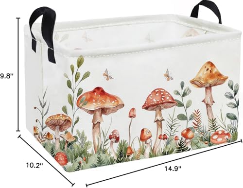 Essme Rectangular Mushroom Basket, Kids Storage Bins Organizer - Image 2