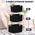 danpinera Large Blankets for Living Room, 72 L Woven Cotton Rope Baskets for - Image 6