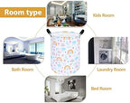 Round Laundry Hamper Storage Basket Bins Clothes Nursery Hamper - Image 6