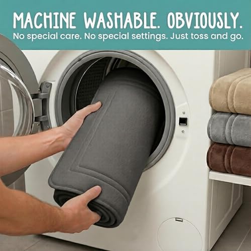 ITSOFT Memory Foam Bath Mat 59x23, Non Slip, Machine Washable, Quick Dry & - Image 5