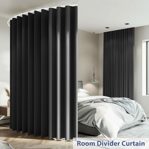 Room Divider Ceiling Mounted Curtains Track Sets Extra Wide Blackout Curtain - Image 4