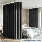 Room Divider Ceiling Mounted Curtains Track Sets Extra Wide Blackout Curtain - Image 4