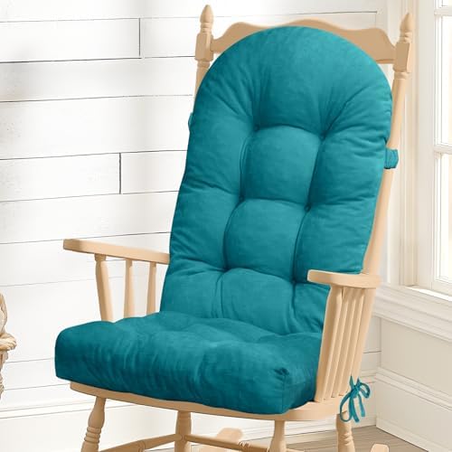 Rocking Chair Cushion, High Back, Sky Blue by ROFIEJOX