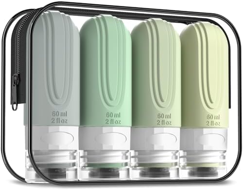 Mrsdry Travel Bottles for Toiletries, Tsa Approved 2oz Travel size Bottles by Mrsdry