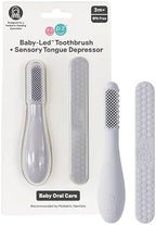 ezpz Baby-Led Toothbrush + Tongue Depressor Dual Pack by ezpz