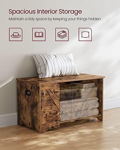 VASAGLE Storage Chest with 2 Safety Hinges, 15.7 x 31.5 x 18.1 Inche - Image 5