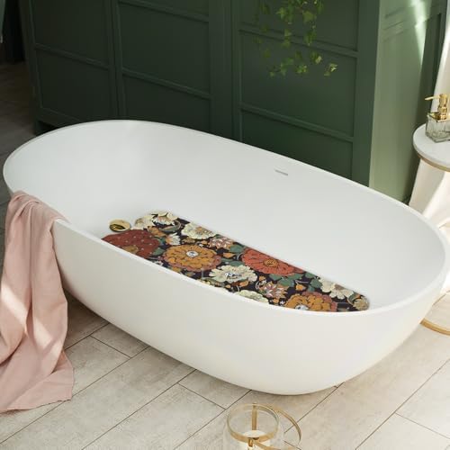 Non Slip Bathtub Mat, Bohemian Flower Bath Mat - Image 7