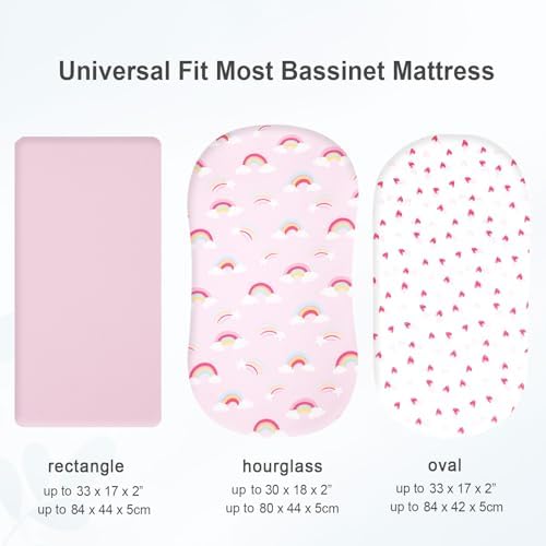 david's kids 3 Pack Bassinet Sheets, Ultra Soft Breathable Comfortable Baby - Image 6