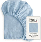 Crib Sheets, 100% Organic Cotton Muslin, Fitted 28"x52" Standard by huxie