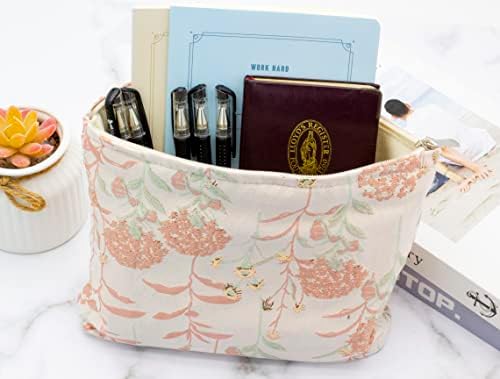 PAZIMIIK Makeup Bags for Purse Zipper Cosmetic Pouch Large Travel Canvas Make - Image 2