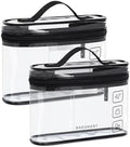 BAGSMART TSA Approved Toiletry Bag, 2 Pack Clear Makeup Cosmetic Bag Organizer by BAGSMART