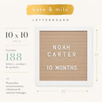 Kate & Milo Classic Wooden Letterboard, Photo Prop - Image 5