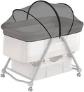 DUOMI Bassinet Cover with Two-Way Zipper, Portable Bassinet Mosquito Net Cover by DUOMI