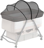 DUOMI Bassinet Cover with Two-Way Zipper, Portable Bassinet Mosquito Net Cover by DUOMI