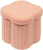 B FSOBEIIALEO Storage Ottoman Cube, Flowers Shaped Ottomans by BFSOBEIIALEO