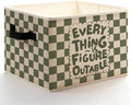 Green and White Checkered Inspirational Storage Bins Box by Unknown