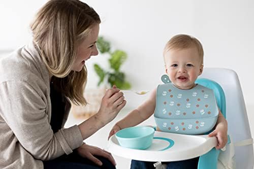 Pearhead Woodland Muslin Baby Bib Set, Soft Cotton Drool Bibs - Image 2