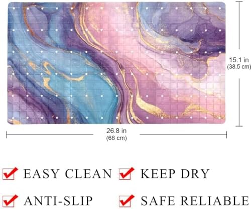 Shower Mat Non Slip, Marble Texture Anti Slip Bath Mat - Image 3