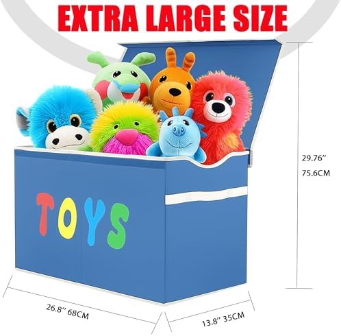 YOLOXO Toy Box Chest, Collapsible Sturdy Storage Bins - Image 6