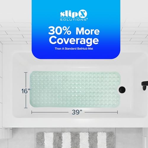 SlipX Solutions 39x16 Extra Long Non Slip Bath Mat, Tub & Shower - Image 5