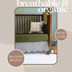 100% Microfiber Scalloped Crib Skirt 28"x 52" - Image 2
