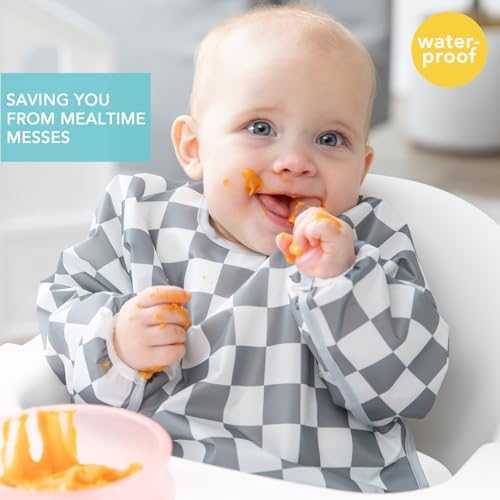 Bumkins Sleeved Bib for Girl or Boy, Baby and Toddler for 6-24 Mos, Essential - Image 2