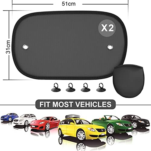 DIZA100 Car Sun Shade, 2 Pack Window Shade - Image 6