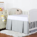 Crib Skirt Dust Ruffle, 100% Egyptian Cotton 400 Thread Count Soft Breathable - Image 3