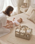Blissful Diary Baby Diaper Caddy Organizer, Heart-Quilted - Image 6