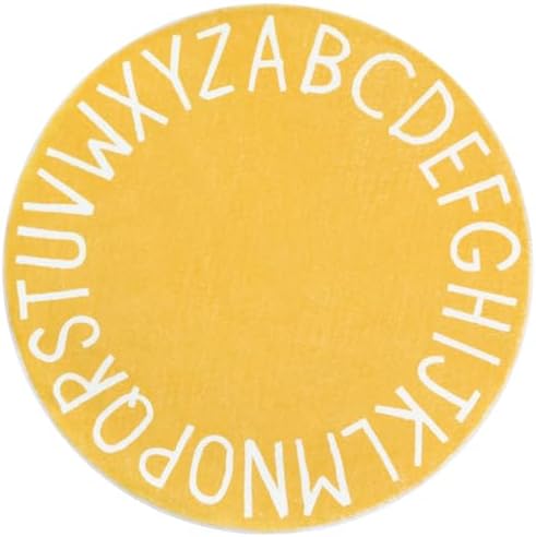 Topotdor Round ABC Area Rug, 71 Inch Soft Floor Carpet by Topotdor