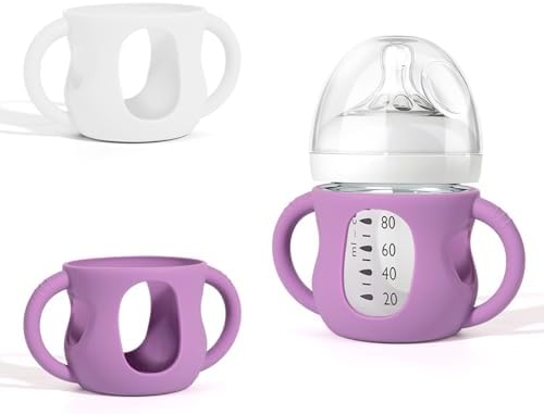 Silicone Sleeves for Avent Natural Glass Baby Bottles, BPA Free, Anti Breakage by AUDRWALL